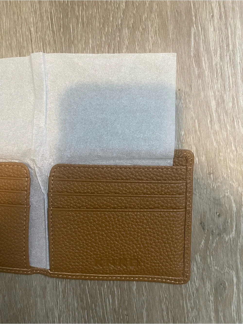 KNKG Men's Leather Wallet in Tan